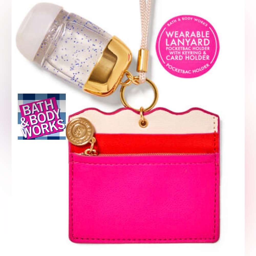B&BW Wearable Pink Zipper Card PocketBac Holder